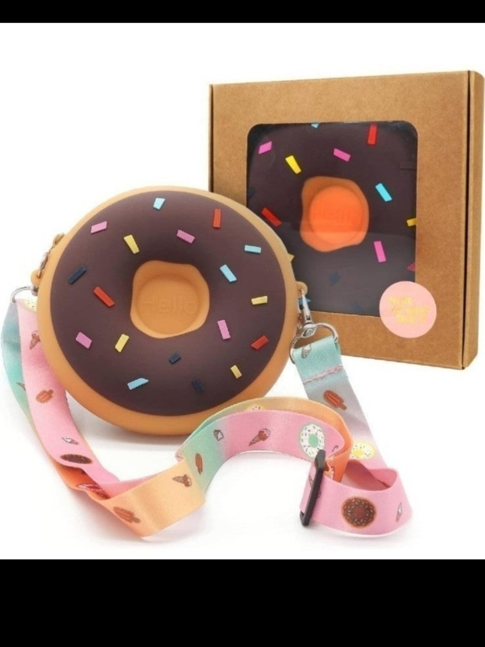 Kids Donut Crossbody Bag – Chocolate & Sprinkles